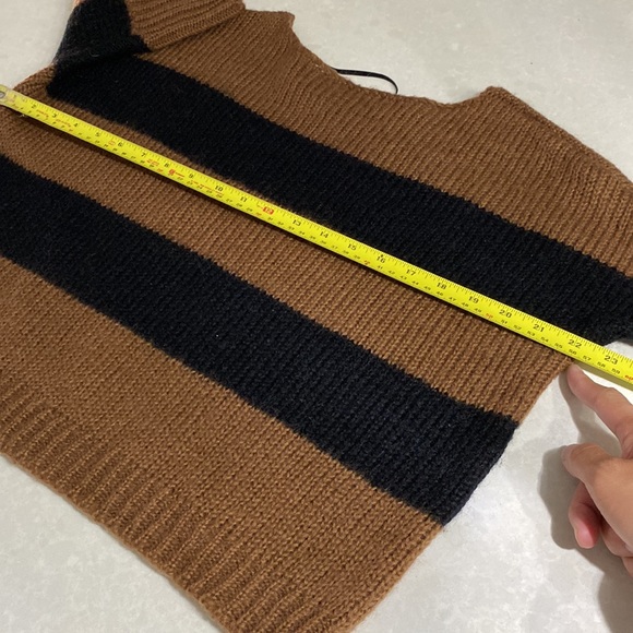 H&M wool knit top brown/ black strips size L ⭐️⭐️⭐️⭐️ - Picture 7 of 10